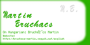 martin bruchacs business card